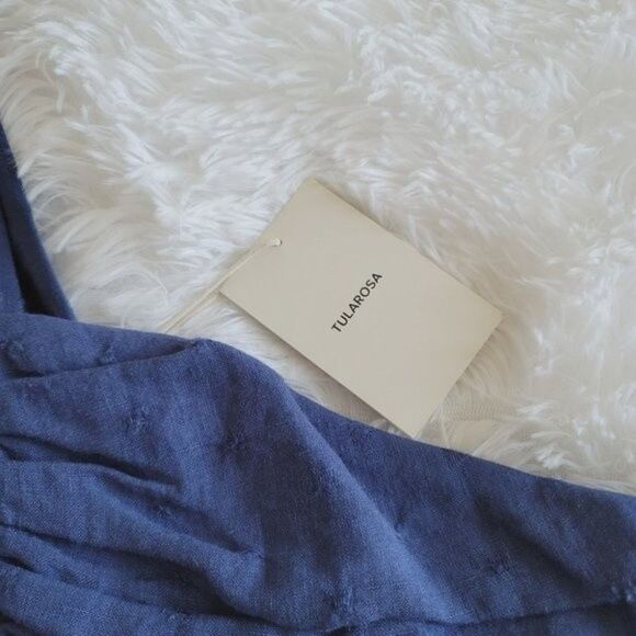 Tularosa Revolve Allie Cropped off shoulder crop top navy size small - Picture 7 of 14